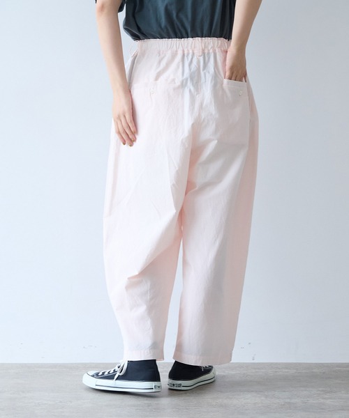 bulle de savon（ビュルデサボン）の「コットン/キュプラ 高密度ブロード パンツ（その他パンツ・レディース・アイボリー/ピンク/チャコールグレー・FREE）」の15枚目の写真