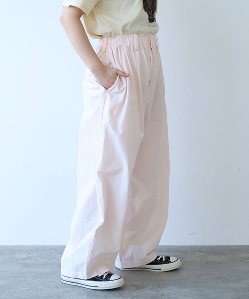 bulle de savon（ビュルデサボン）の「コットン/キュプラ 高密度ブロード パンツ（その他パンツ・レディース・アイボリー/ピンク/チャコールグレー・FREE）」の20枚目の写真