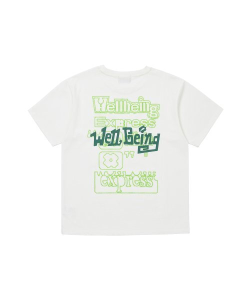 WELLBEING EXPRESS(ウェルビーイングエクスプレス)の「Layered Logo Half Sleeve White(Tシャツ/カットソー・レディース・その他・MEDIUM/LARGE)」の1枚目の写真