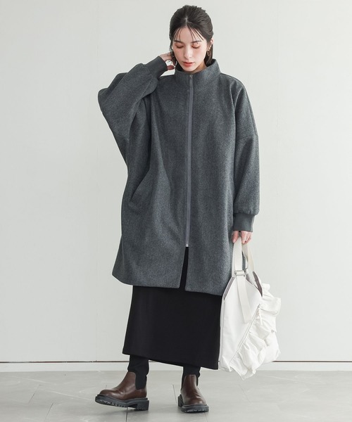 n'OrLABEL(ノアールレーベル)の「『ドルマンスリーブコート』(その他アウター・レディース・チャコールグレー/ブラック・FREE)」の6枚目の写真