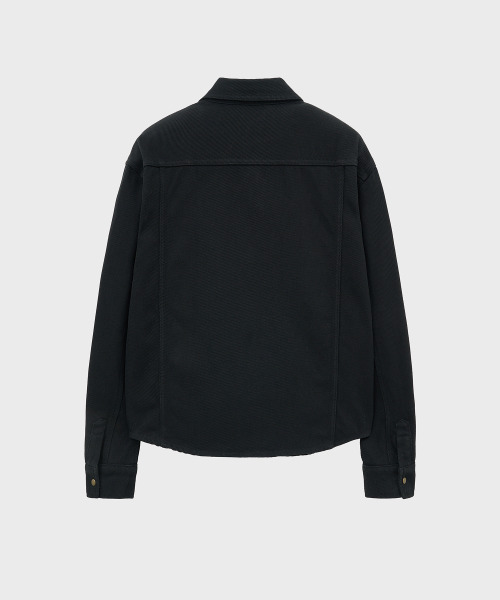 NOIRER（ノイア）の「コットンウィップコードウォッシュドクロップシャツ（ブラック）（シャツ/ブラウス・メンズ・その他・48/50/52）」の3枚目の写真