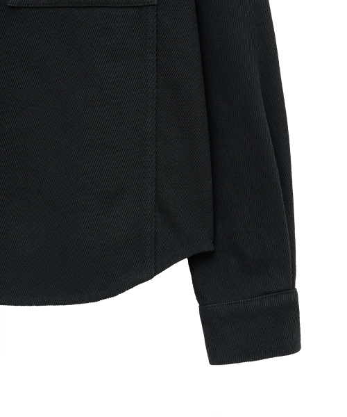 NOIRER（ノイア）の「コットンウィップコードウォッシュドクロップシャツ（ブラック）（シャツ/ブラウス・メンズ・その他・48/50/52）」の6枚目の写真