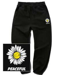 DAISY PEACEFUL LOGOジョガースウェットパンツ - ブラック
