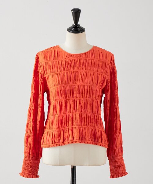 BEARDSLEY（ビアズリー）の「コットンシャーリングブラウス（シャツ/ブラウス・レディース・オレンジ・FREE）」の19枚目の写真