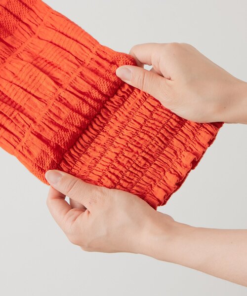 BEARDSLEY（ビアズリー）の「コットンシャーリングブラウス（シャツ/ブラウス・レディース・オレンジ・FREE）」の5枚目の写真