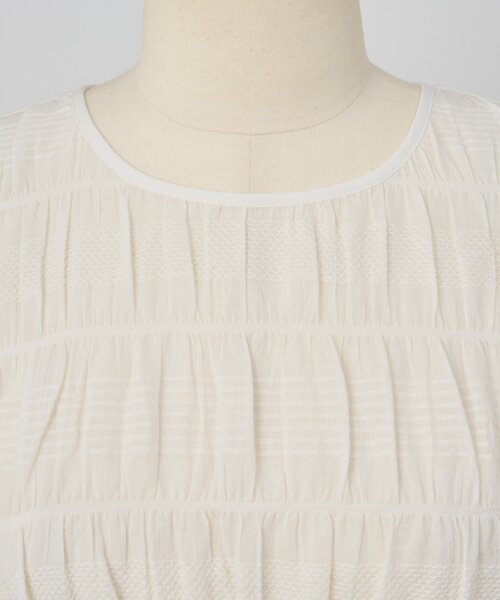 BEARDSLEY(ビアズリー)の「コットンシャーリングブラウス(シャツ/ブラウス・レディース・オレンジ/オフホワイト・FREE)」の19枚目の写真