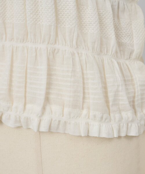 BEARDSLEY(ビアズリー)の「コットンシャーリングブラウス(シャツ/ブラウス・レディース・オレンジ/オフホワイト・FREE)」の21枚目の写真