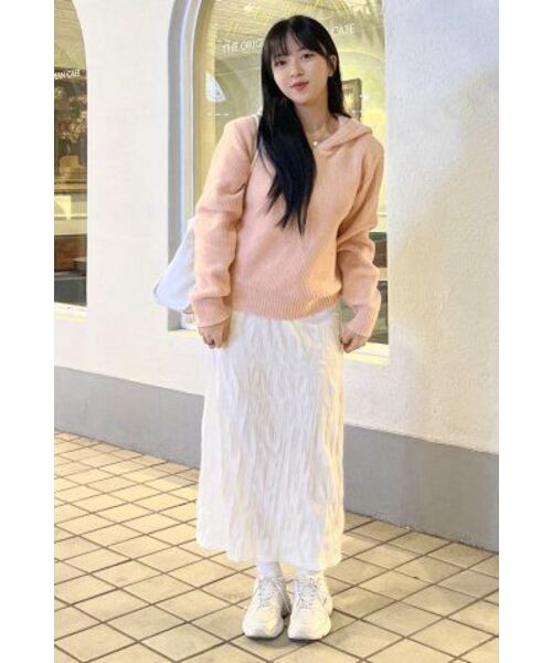 BLOND9(ブロンドナイン)の「フードリブニットハーフジップ_ライトピンク(ニット/セーター・レディース・その他・SMALL/MEDIUM)」の9枚目の写真