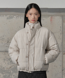 SECONDMONO（セカンドモノローグ）の「ダブルアジャストボタンショートパディングジャンパー[LBEIGE]_SEJP005LBEIGE（ダウンジャケット/コート）」
