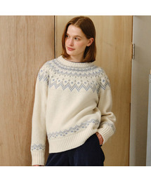 Nordic Jacquard Merino Wool Knit - Ivory