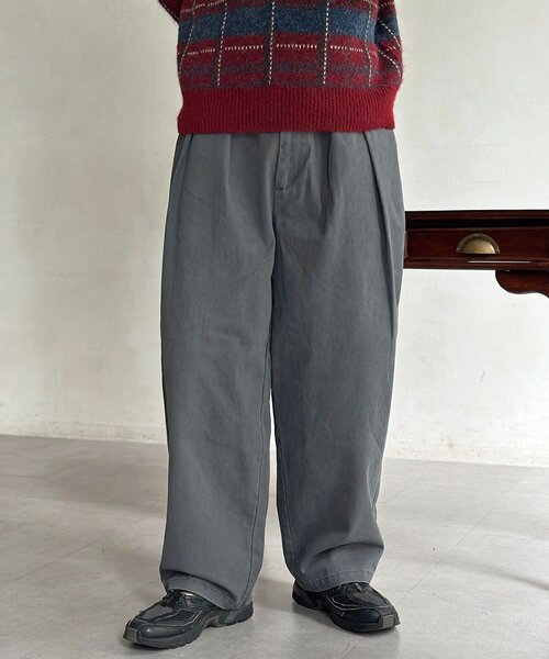 CPCM（シーピーシーエム）の「ピグメントツイルワイドタックパンツ（その他パンツ・メンズ・ブラウン/ブラック/グレー・MEDIUM/LARGE）」の11枚目の写真