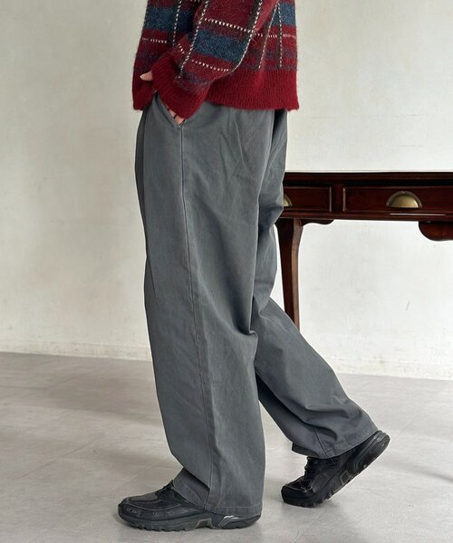 CPCM（シーピーシーエム）の「ピグメントツイルワイドタックパンツ（その他パンツ・メンズ・ブラウン/ブラック/グレー・MEDIUM/LARGE）」の12枚目の写真