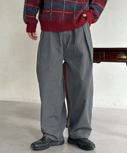 CPCM（シーピーシーエム）の「ピグメントツイルワイドタックパンツ（その他パンツ・メンズ・ブラウン/ブラック/グレー・MEDIUM/LARGE）」の15枚目の写真