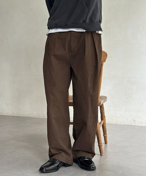 CPCM（シーピーシーエム）の「ピグメントツイルワイドタックパンツ（その他パンツ・メンズ・ブラウン/ブラック/グレー・MEDIUM/LARGE）」の21枚目の写真