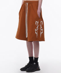 DXOH（ディソエイチ）の「サンダーロゴハーフパンツブラウン（その他パンツ）」