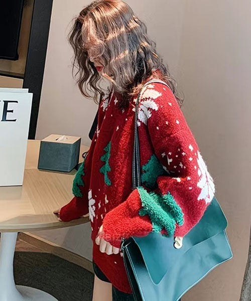 gossip！ロサンゼルス（ゴシップロサンゼルス）の「アグリーセーターテイスト ホリデーニット（ニット/セーター・レディース・レッド/ネイビー・FREE）」の13枚目の写真