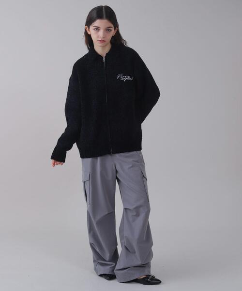 BROWNY(ブラウニー)の「BROWNY/ベロアモールワンポイントZIPカーディガン(カーディガン/ボレロ・メンズ・ネイビー/ブラック・MEDIUM/LARGE)」の5枚目の写真