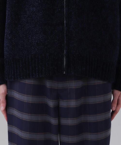 BROWNY(ブラウニー)の「BROWNY/ベロアモールワンポイントZIPカーディガン(カーディガン/ボレロ・メンズ・ネイビー/ブラック・MEDIUM/LARGE)」の10枚目の写真