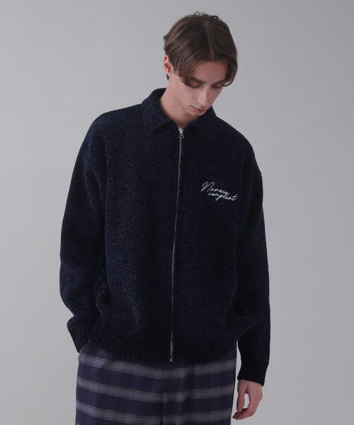 BROWNY(ブラウニー)の「BROWNY/ベロアモールワンポイントZIPカーディガン(カーディガン/ボレロ・メンズ・ネイビー/ブラック・MEDIUM/LARGE)」の11枚目の写真