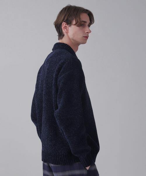 BROWNY(ブラウニー)の「BROWNY/ベロアモールワンポイントZIPカーディガン(カーディガン/ボレロ・メンズ・ネイビー/ブラック・MEDIUM/LARGE)」の14枚目の写真