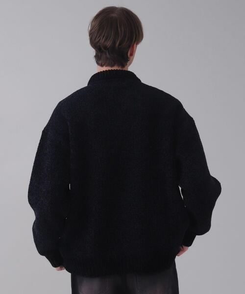 BROWNY(ブラウニー)の「BROWNY/ベロアモールワンポイントZIPカーディガン(カーディガン/ボレロ・メンズ・ネイビー/ブラック・MEDIUM/LARGE)」の21枚目の写真