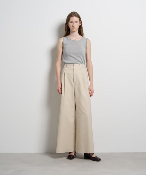 LANVIN en Bleu(ランバンオンブルー)の「コットンギャバワイドパンツ(その他パンツ・レディース・ブラック/ベージュ・36/38)」の3枚目の写真