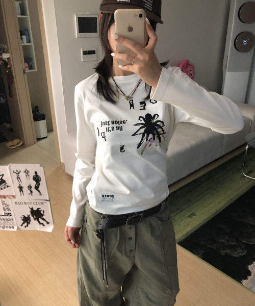 SEW-B(ソービー)の「セミクロップスパイダー長袖Tシャツ(Tシャツ/カットソー・レディース・その他・FREE)」の1枚目の写真