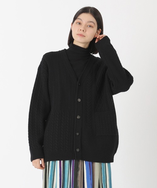 Plantation(プランテーション)の「フレンチメリノ/ カーディガン / (O)(カーディガン/ボレロ・レディース・ブラック/ブルー/オフホワイト/ピンク・M size)」の1枚目の写真