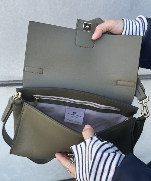 Scrap Book（スクラップブック）の「【LORISTELLA】別注　フラップショルダー（ショルダーバッグ・レディース・グリーン/ベージュ・FREE）」の8枚目の写真
