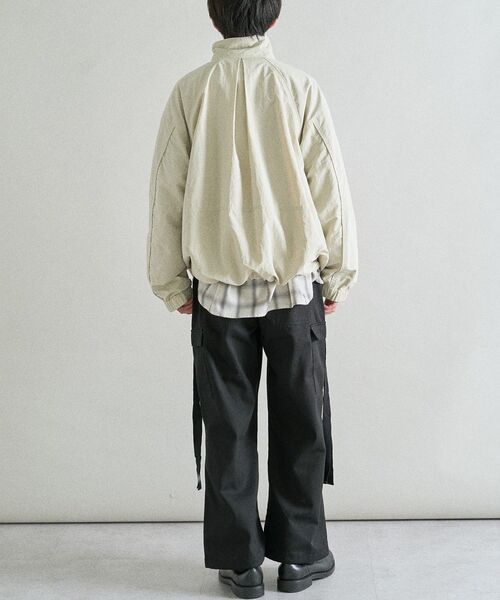CRAFT STANDARD BOUTIQUE(クラフトスタンダードブティック)の「ツイルワイドカーゴパンツ(カーゴパンツ・メンズ・ブラック/カーキ・S/M/L)」の3枚目の写真