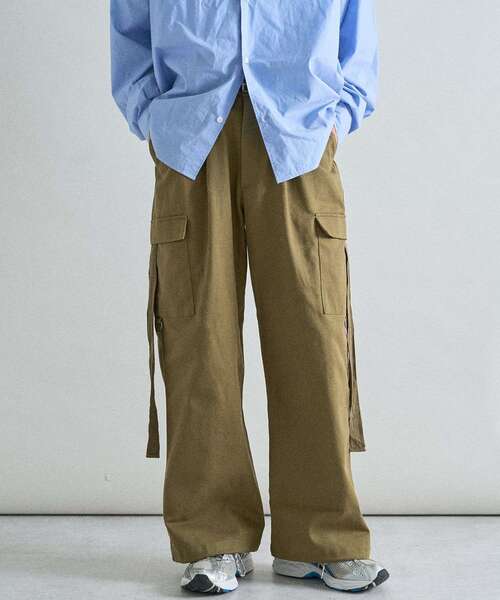 CRAFT STANDARD BOUTIQUE(クラフトスタンダードブティック)の「ツイルワイドカーゴパンツ(カーゴパンツ・メンズ・ブラック/カーキ・S/M/L)」の21枚目の写真