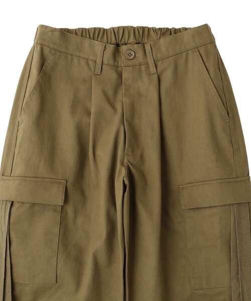 CRAFT STANDARD BOUTIQUE(クラフトスタンダードブティック)の「ツイルワイドカーゴパンツ(カーゴパンツ・メンズ・ブラック/カーキ・S/M/L)」の5枚目の写真