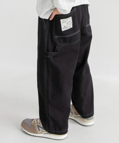 BRANSHES（ブランシェス）の「【26SS新作/ゆったり/きれいめ】ペインターパンツ（その他パンツ・キッズ・ブラック/グレー/キャメル/ネイビー・80/90/110/120/140/100/130/150）」の2枚目の写真