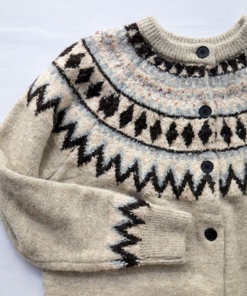 Crisp(クリスプ)の「ノルディックミックスニットカーディガン(カーディガン/ボレロ・レディース・グレー/アイボリー・FREE)」の20枚目の写真