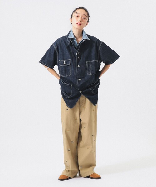 BEAMS BOY（ビームスボーイ）の「デニム カバーオール ショートスリーブ（カバーオール・レディース・ブルー/インディゴブルー・1/2）」の9枚目の写真