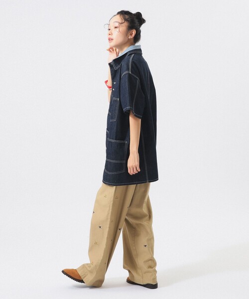 BEAMS BOY（ビームスボーイ）の「デニム カバーオール ショートスリーブ（カバーオール・レディース・ブルー/インディゴブルー・1/2）」の10枚目の写真