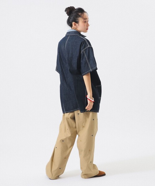 BEAMS BOY（ビームスボーイ）の「デニム カバーオール ショートスリーブ（カバーオール・レディース・ブルー/インディゴブルー・1/2）」の11枚目の写真