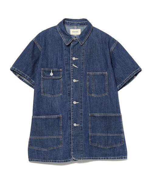 BEAMS BOY（ビームスボーイ）の「デニム カバーオール ショートスリーブ（カバーオール・レディース・ブルー/インディゴブルー・1/2）」の13枚目の写真