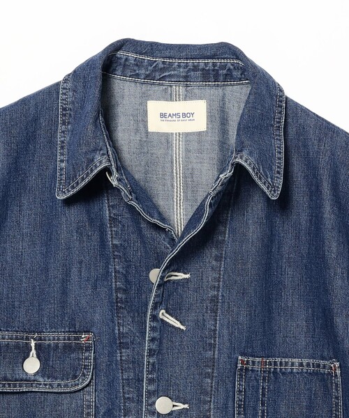 BEAMS BOY（ビームスボーイ）の「デニム カバーオール ショートスリーブ（カバーオール・レディース・ブルー/インディゴブルー・1/2）」の14枚目の写真