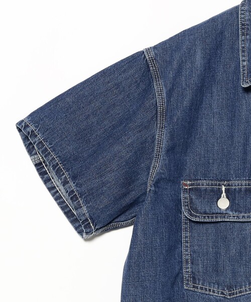 BEAMS BOY（ビームスボーイ）の「デニム カバーオール ショートスリーブ（カバーオール・レディース・ブルー/インディゴブルー・1/2）」の15枚目の写真