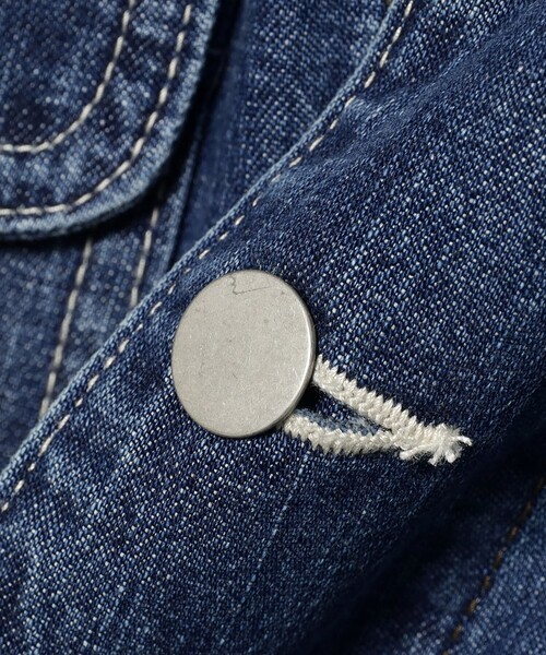 BEAMS BOY（ビームスボーイ）の「デニム カバーオール ショートスリーブ（カバーオール・レディース・ブルー/インディゴブルー・1/2）」の19枚目の写真