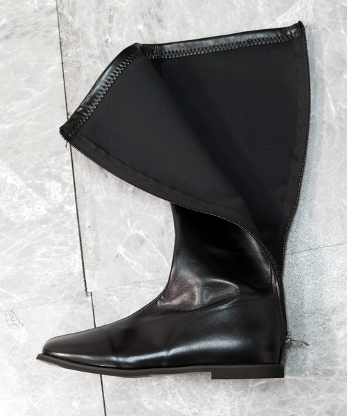 THE CELL.(ザセルドット)の「スクエアローヒールロングブーツ SQUARE LOW HEEL LONG BOOTS(ブーツ・レディース・ブラック/ブラウン・35/37/39)」の6枚目の写真