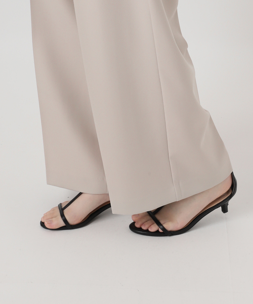 B.C STOCK(ベーセーストック)の「手洗い可 / ワイドストレートセンタープレスパンツ(スラックス・レディース・ネイビー/ベージュ・MEDIUM/SMALL)」の14枚目の写真