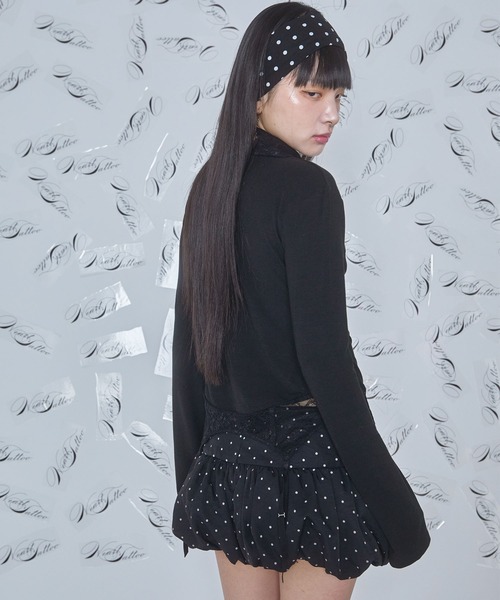 Heart Tattoo(ハートタトゥー)の「lingerie polo shirt / ランジェリーポロシャツ(ポロシャツ・レディース・ホワイト/ブラック・FREE)」の7枚目の写真