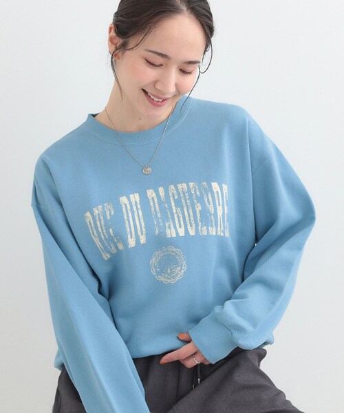 SHOO・LA・RUE（シューラルー）の「【綿100%/洗濯機可/S-LL】プリントアソート裏毛スウェット（スウェット・レディース・ベージュ系その他6/ライトグレー系/ブルー系3/チャコールグレー・01/02/03/04）」の4枚目の写真