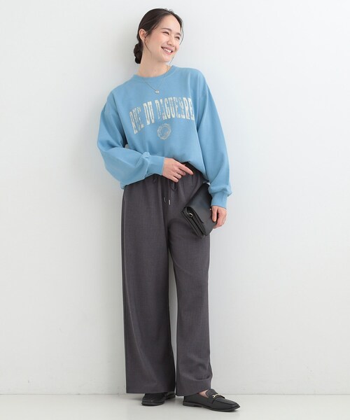 SHOO・LA・RUE（シューラルー）の「【綿100%/洗濯機可/S-LL】プリントアソート裏毛スウェット（スウェット・レディース・ベージュ系その他6/ライトグレー系/ブルー系3/チャコールグレー・01/02/03/04）」の19枚目の写真