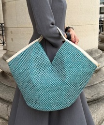 JENNE（ジェンヌ）の「機能性イタリア素材サマーマルチバッグ(メッシュ・ショルダー付)（かごバッグ）」