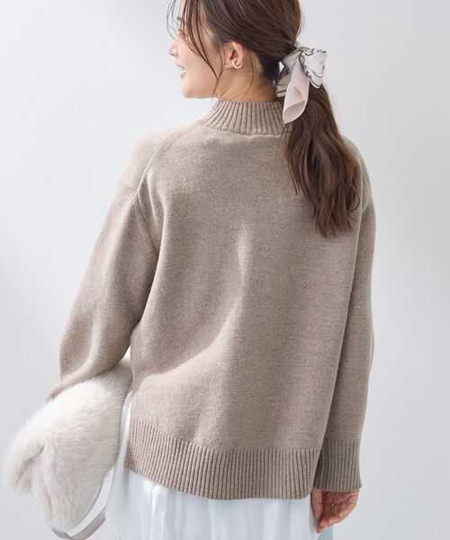 INDIVI（インディヴィ）の「【カシミヤ混】ミドルゲージ ハイネック