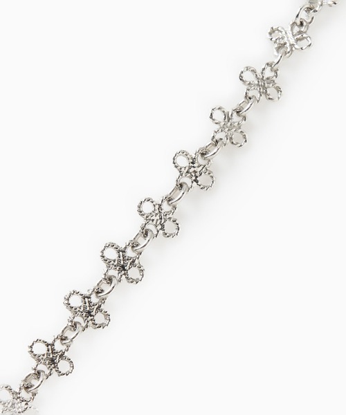 tanakadaisuke/タナカダイスケ】crystal ribbon chain necklace