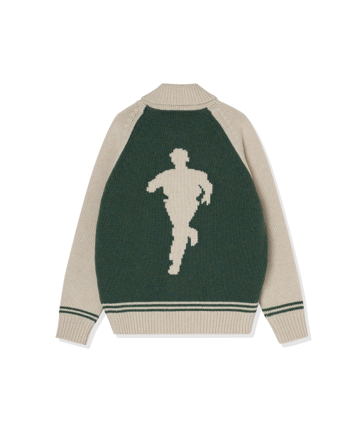 Shetland Wool Cowichan Sweater (Forest Green)